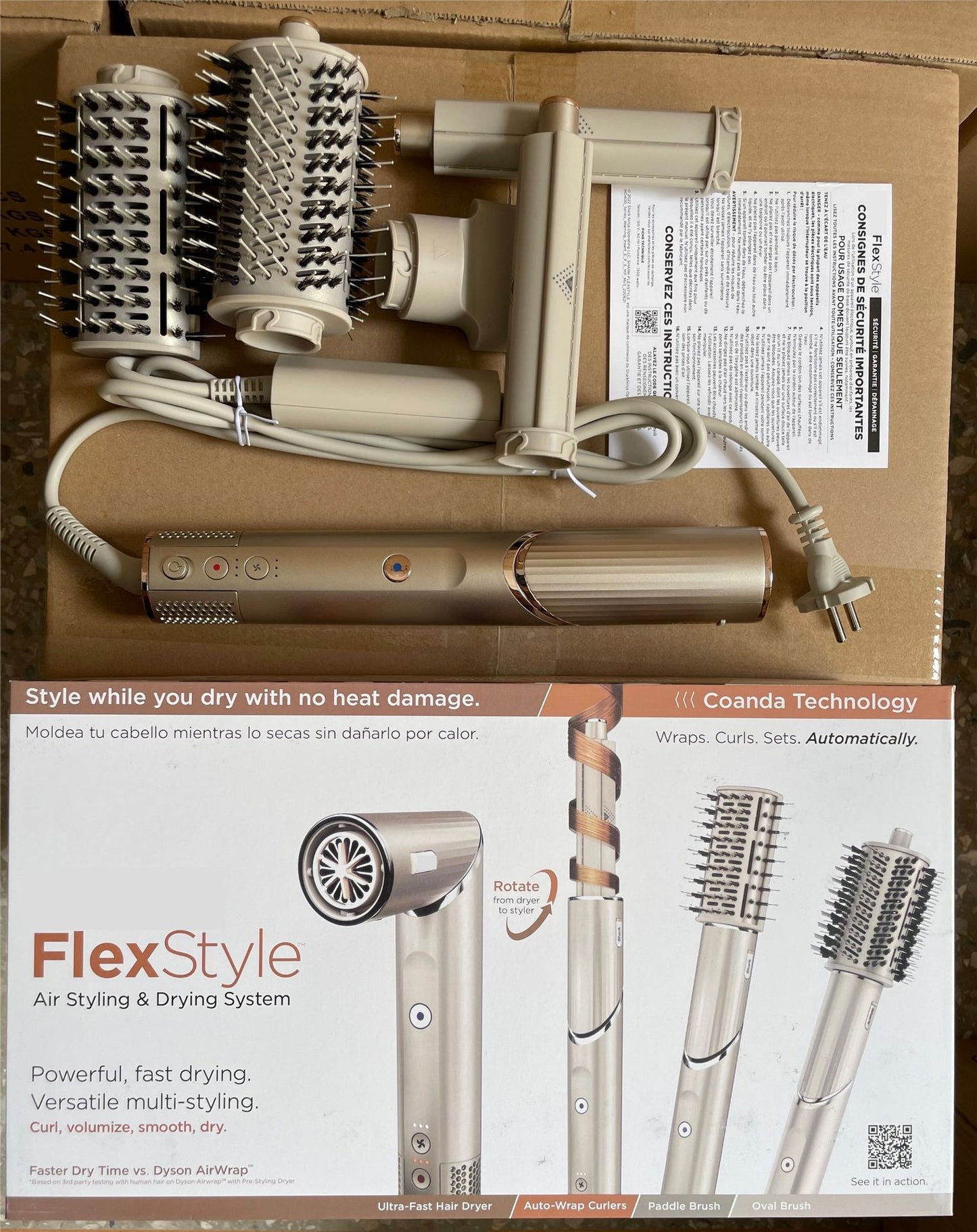 Multifunctional Hair Curler 90 Degree Rotation Electric Hair Dryer