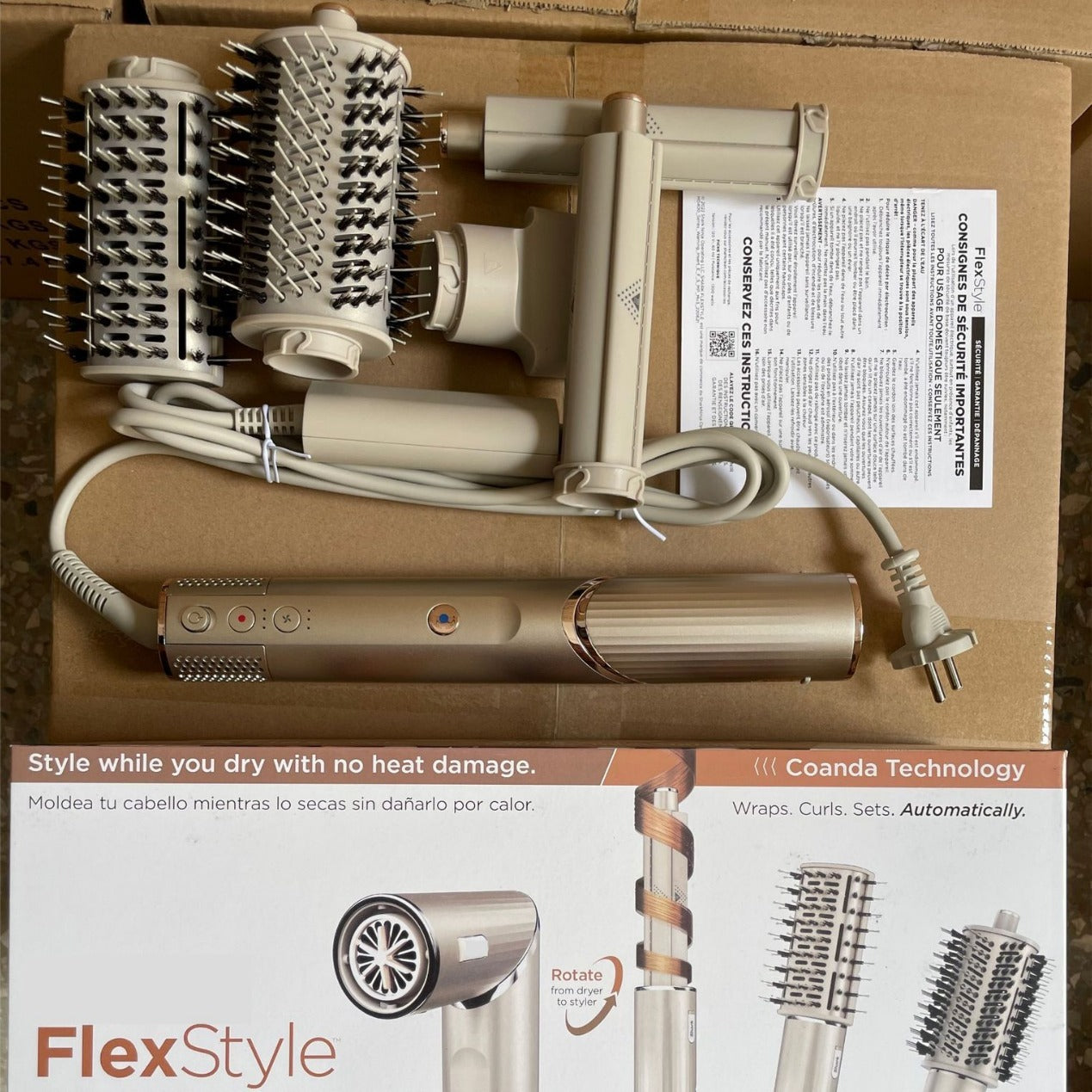 Multifunctional Hair Curler 90 Degree Rotation Electric Hair Dryer