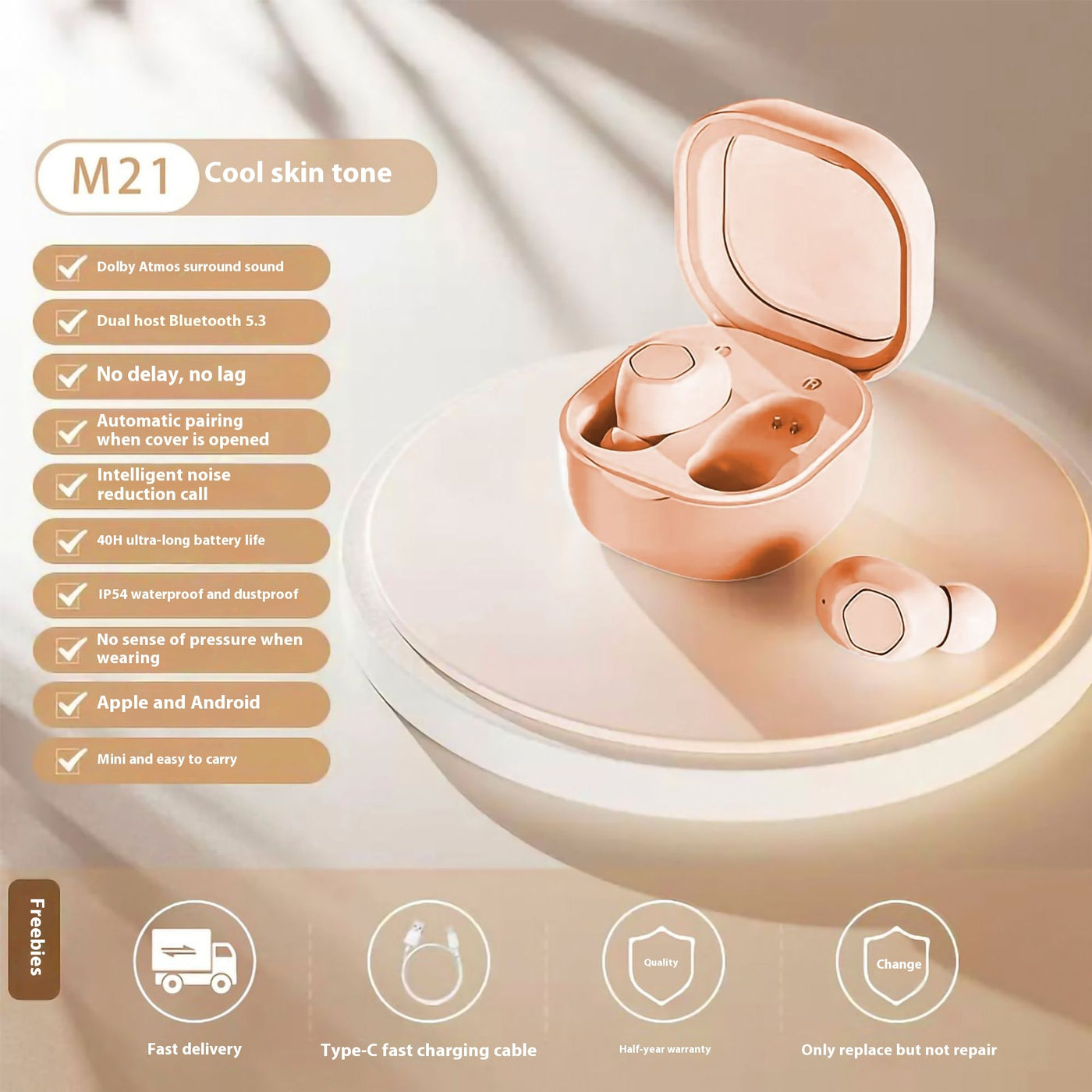 Compact Portable Sports Music Headset