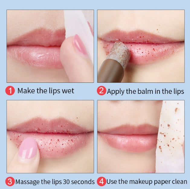 3.5g Shea Butter Lip Scrub Makeup Nourishing Moisturizing Lipbalm Anti Aging Exfoliating Full Lip Balm Remove Dead Skin Repair