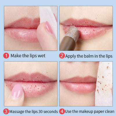 3.5g Shea Butter Lip Scrub Makeup Nourishing Moisturizing Lipbalm Anti Aging Exfoliating Full Lip Balm Remove Dead Skin Repair